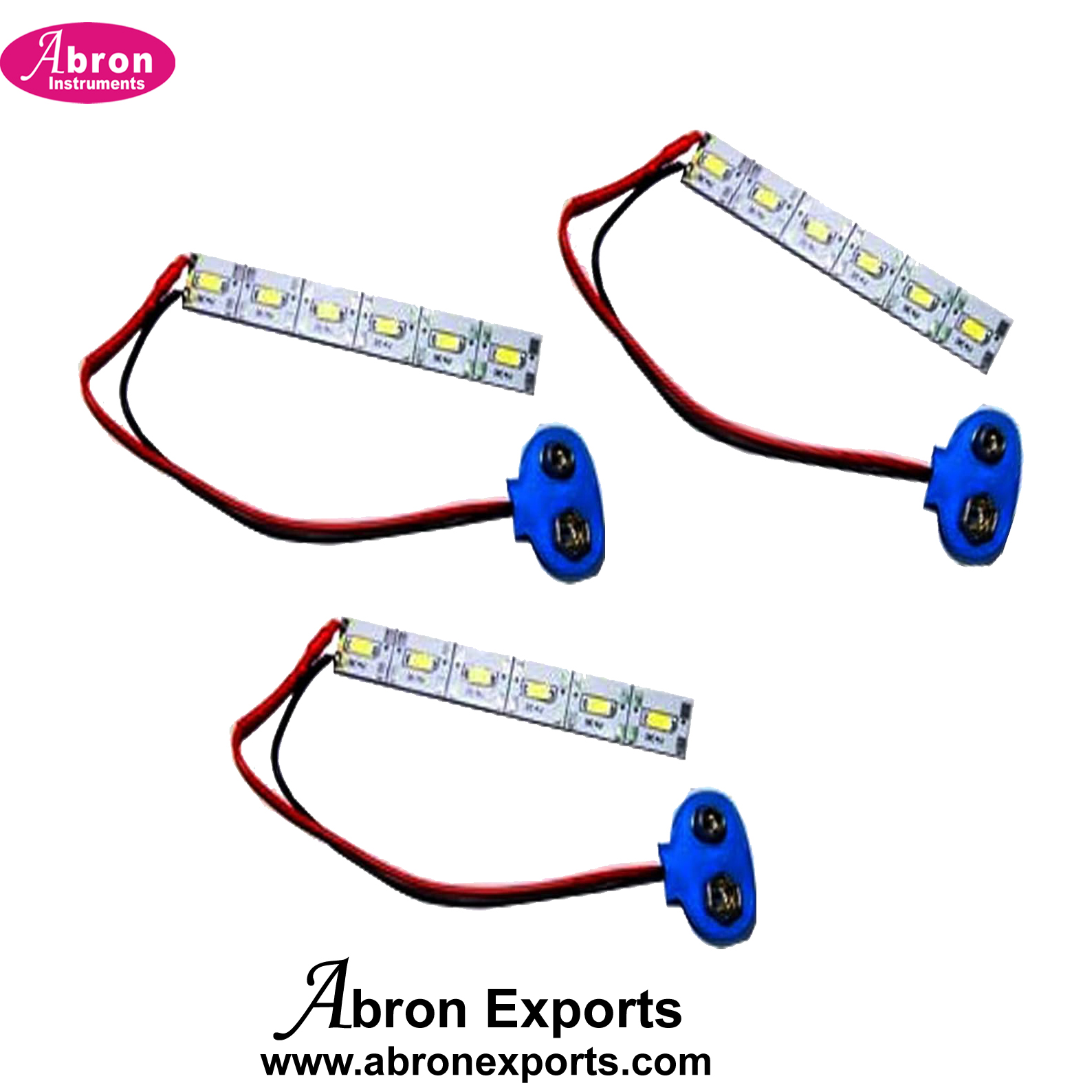 Electronic Component loose spare LED Lamp spare 9 Volt 5 Watt DC SMD Strip Module Multipurpose Use DIY pack of 3 Abron AE-1224LS9V6 